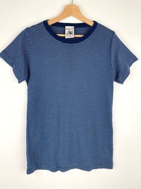 S.N.S. Herning Striped Textured T-Shirt, Sz L